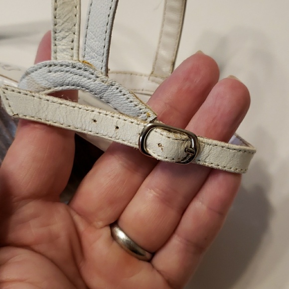 Aldo Ladies White Leather Strappy Wedge - Picture 6 of 7